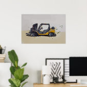 Moderne Gabelstapler für Lagerhallen Poster (Heimbüro)
