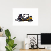 Moderne Gabelstapler für Lagerhallen Poster (Heimbüro)