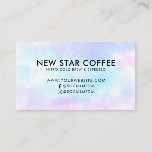 Moderne Galaxy Business Loyalty Punch Card Visitenkarte (Rückseite)