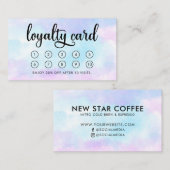 Moderne Galaxy Business Loyalty Punch Card Visitenkarte (Vorne/Hinten)