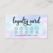 Moderne Galaxy Business Loyalty Punch Card Visitenkarte (Vorderseite)