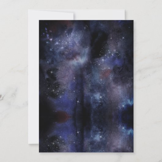 Moderne Galaxy Planets Space Rocket Baby Dusche Einladung (Rückseite)