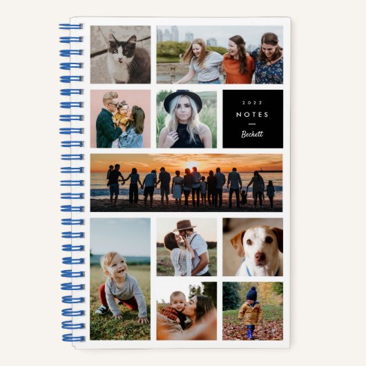 Moderne Galerie Zehn Foto Collage Notebook Notizblock (Vorderseite)