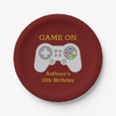 Moderne Gamer aller Altersgruppen Pappteller (Vorderseite)