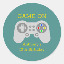 Moderne Gamer aller Altersgruppen Runder Aufkleber