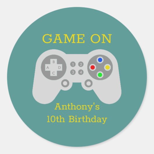 Moderne Gamer aller Altersgruppen Runder Aufkleber (Vorderseite)