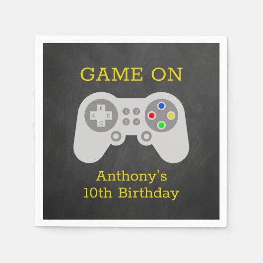Moderne Gamer aller Altersgruppen Serviette (Vorderseite)