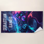 Moderne Gamer Strandtuch (Vorderseite)