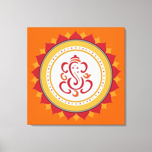 Moderne Ganesha Wrapped Canvas Wall Art Leinwanddruck (Vorderseite)