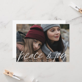 Moderne ganzseitige Foto-Weihnachts- und Freude-Ka