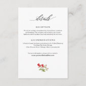 Moderne Garden Blume Handgeschriebene Hochzeitsinf Begleitkarte (Vorderseite)