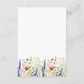 Moderne Garden Blume Handgeschriebene Hochzeitsinf Begleitkarte (Rückseite)