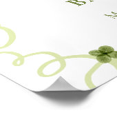 Moderne Garden Sweet Pea Baby Dusche Empfang Poster (Ecke)