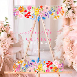 Moderne Gartenanlagen Wildblumen schreiben Begrüßu Acrylschild