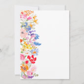 Moderne Gartenbau-Wildblumen schreiben Brautparty Dankeskarte (Rückseite)