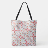 Moderne Gartenmuster Mit Monogramm Tottasche Tasche (Rückseite)