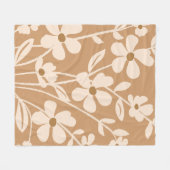 Moderne Gartensilhouette mit Blumen Fleecedecke (Vorderseite (Horizontal))