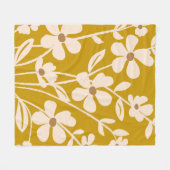 Moderne Gartensilhouette mit Blumen  Fleecedecke (Vorderseite (Horizontal))