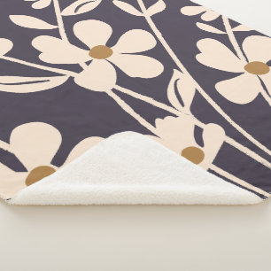 Moderne Gartensilhouette mit Blumen  Sherpadecke