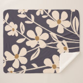 Moderne Gartensilhouette mit Blumen  Sherpadecke (Vorderseite (Horizontal))