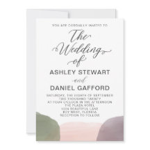 Moderne Gartenwasserfarbe Einladung Hochzeitsfeier