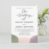 Moderne Gartenwasserfarbe Einladung Hochzeitsfeier (Stehend Vorderseite)