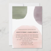 Moderne Gartenwasserfarbe Einladung Hochzeitsfeier (Vorderseite)