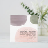 Moderne Gartenwasserfarbe Einladung Hochzeitsfeier (Stehend Vorderseite)