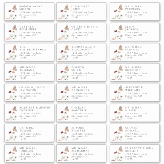 Moderne Gästebelabels Aufkleber (Vorderseite)