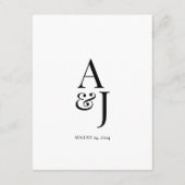 Moderne Gästekarte für Hochzeiten Begleitkarte (Rückseite)