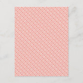 Moderne Gästekarte für Hochzeiten | Korallen Begleitkarte (Rückseite)