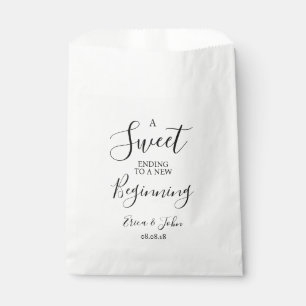 Moderne Gastgeschenk Hochzeit Bag Sweet Ending Geschenktütchen