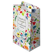 Moderne Gastgeschenk Hochzeit Boho Chic Kleine Geschenktüte (Vorderseite Schrägansicht)