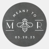 Moderne Gastgeschenk Hochzeit für Honig Runder Aufkleber (Vorderseite)