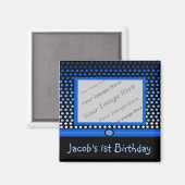 Moderne Gastgeschenk-Magnete aus dem Foto "Black & Magnet (Vorderseite/Rückseite)