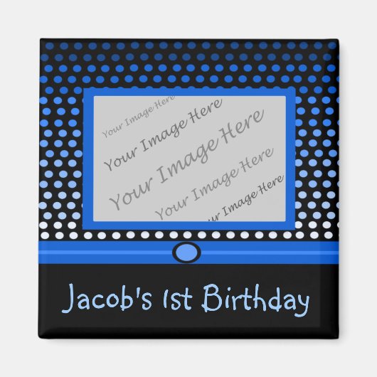 Moderne Gastgeschenk-Magnete aus dem Foto "Black & Magnet (Vorne)