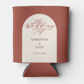 Moderne Gastgeschenke Hochzeiten der Roten Terrako Dosenkühler (Vorderseite)