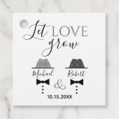 Moderne Gay Wedding Geschenkanhänger (Vorderseite)