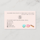 Moderne Gebäck-Bäckerei in Aquakultur Visitenkarte (Rückseite)