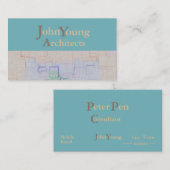 Moderne Gebäude Industry Site Map > Business Card Visitenkarte (Vorne/Hinten)