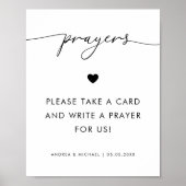 Moderne Gebete für Braut- und Hochzeitszeichen Poster (Vorne)