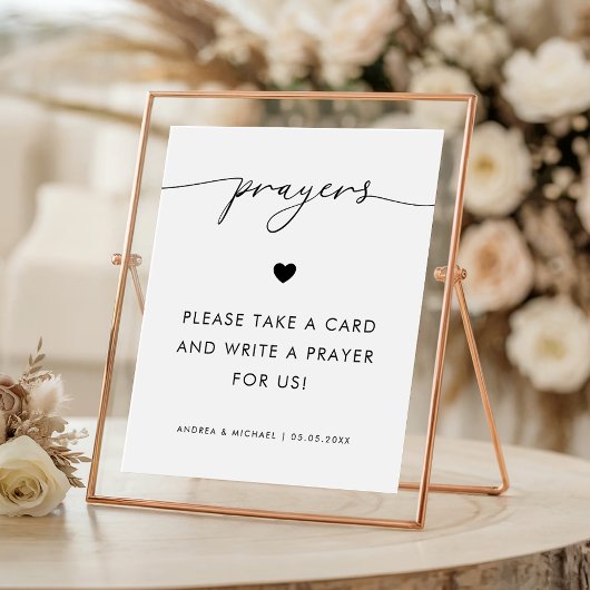 Moderne Gebete für Braut- und Hochzeitszeichen Poster
