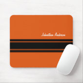 Moderne gebrannte Orange, die Streifen mit Namen Mousepad (Mit Mouse)