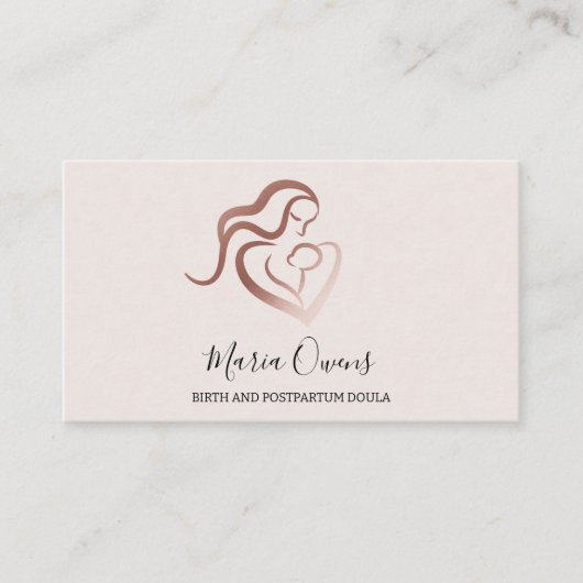 Moderne Geburt Postpartum Doula Midfrau Stillzeit Visitenkarte (Vorderseite)