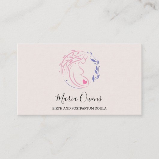 Moderne Geburt Postpartum Doula Midfrau Stillzeit Visitenkarte (Vorderseite)