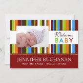 Moderne Geburtsankündigung Ankündigung (Vorderseite)