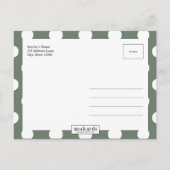 MODERNE Geburtsankündigung Ankündigungspostkarte (Rückseite)