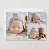 Moderne Geburtsankündigung mit STAT Icons Card Einladung (Rückseite)