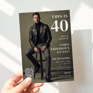 Moderne Geburtsfotografie-Magazincover-Custom-Kart Einladung