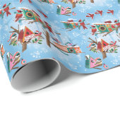 Moderne Geburtshäuser - Weihnachtsgeschenk Wrap Geschenkpapier (Rolleneckpunkt)